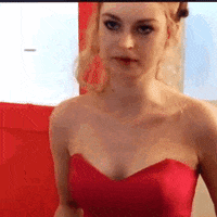 girl wink GIF