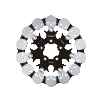 Wave Skull Sticker by Galfer Brakes