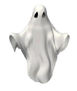 creepy ghost Sticker