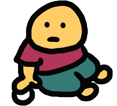 Baby Playing Sticker by Ruppert Tellac