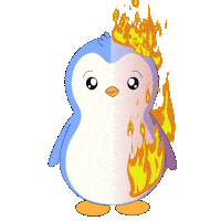 Nervous On Fire Sticker by Pudgy Memez