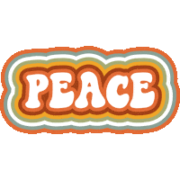 sudevisen love retro trippy peace Sticker
