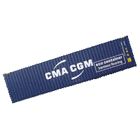 cmacgm blue wiggle container dry Sticker