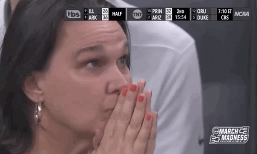 Nervous College Hoops GIF by NCAA March Madness