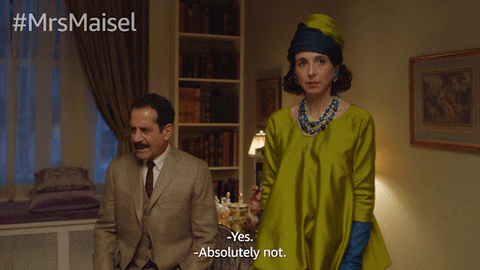 Tony Shalhoub Reaction GIF by The Marvelous Mrs. Maisel