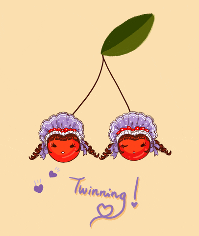 Happy_Tomato giphyupload kawaii twins cherry GIF