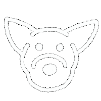 犬 白 Sticker