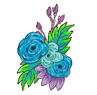 Zacchissimi flowers blue flower zacchissimi Sticker