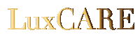 LuxCARE logo hair gold nails Sticker