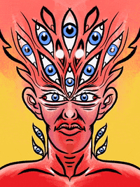 realdanzee psychedelic eyes head real dan z GIF
