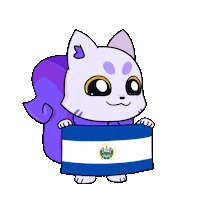 El Salvador Flag Sticker by Lucky Kat Studios