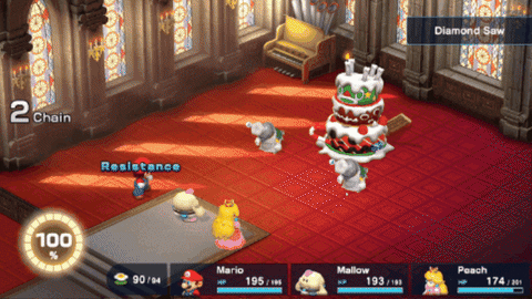 GamerGuides giphygifmaker super mario rpg extra-fancy bundt and raspberry diamond saw GIF