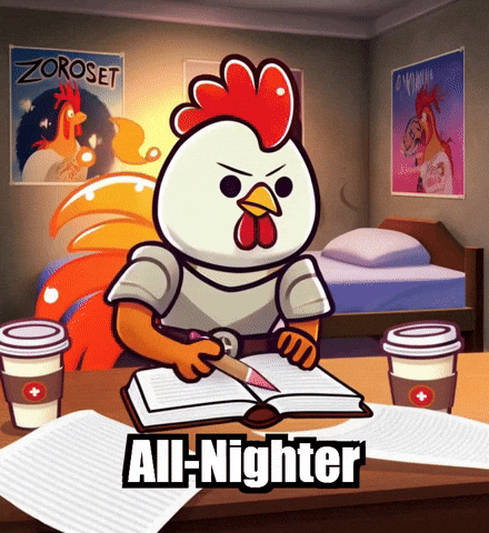 Late Night Study GIF by Zorooster