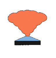 ellanmwebb explosion volcano geography geology Sticker