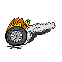 Car Burn Sticker by Nuttz