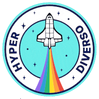 Hyperespaco astronauta hyperlocal hyperespaco hyperdiverso Sticker