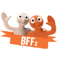 best friends hug Sticker by Aardman Animations