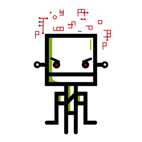Angry Glitch Sticker by iperdesign