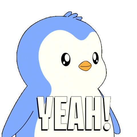 Lets Go Yes Sticker by Pudgy Penguins