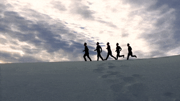 merge records running GIF by Wye Oak