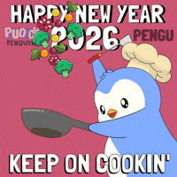 New Year Penguin GIF by Pudgy Penguins