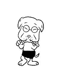 unspooky dog 犬 DEN あお Sticker