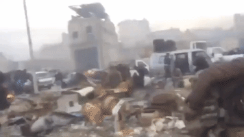 Footage Reported to Show Militia Firing on Convoy in Aleppo