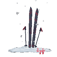 Snow Skating Sticker by Il Gufo