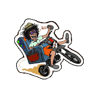 stuntfreaksteam fun summer chill motocross Sticker