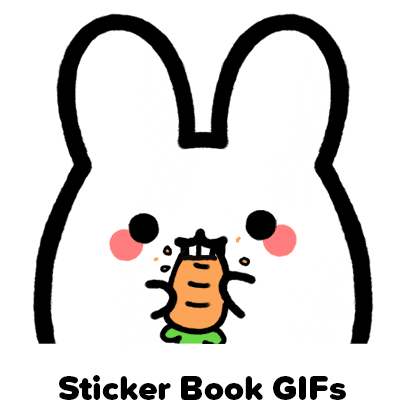 Hungry Bunny Sticker by Sticker Book iOS GIFs