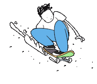 Skateboarding Sticker by Henry Jones