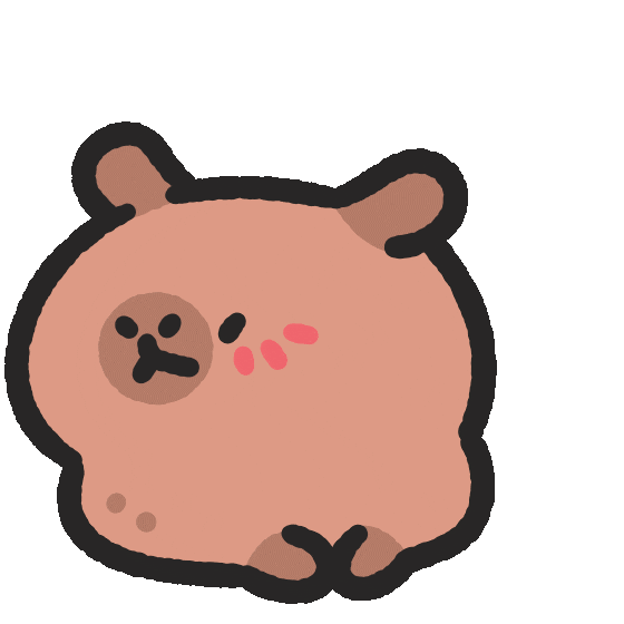 Capybara Kiss Sticker by sansanplanet