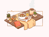 thanhd anime animation aesthetic breakfast GIF