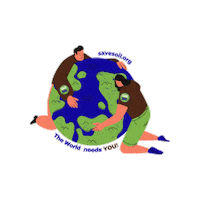 Save The Earth World Sticker by Conscious Planet - Save Soil