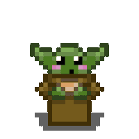 Strawburry17 star wars pixel art baby yoda the mandalorian Sticker