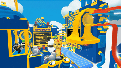 Vreal giphyupload kitty vr virtual reality GIF