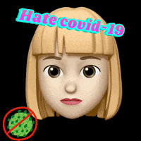 Can_is_hui can小熊 hate covid-19 GIF