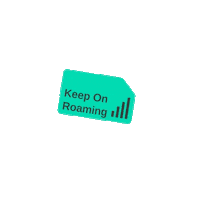 KeepOnRoaming travel data hiking connected Sticker