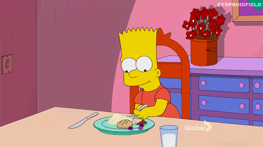 the simpsons eating GIF