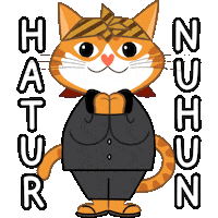 Cat Thank You Sticker by Mister Puss