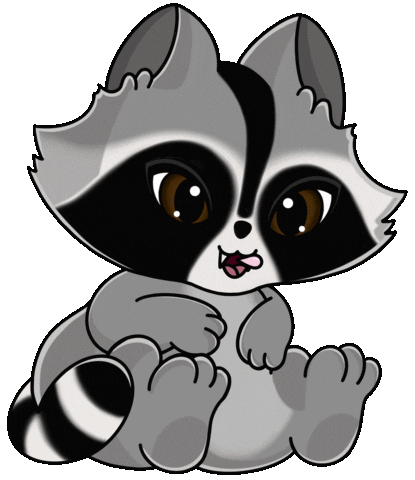 Bubble Raccoon Sticker