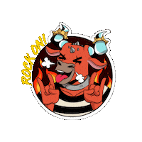 GenCityLabs metal bull villain bulls Sticker