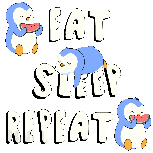 In The Loop Eating Sticker by Pudgy Penguins