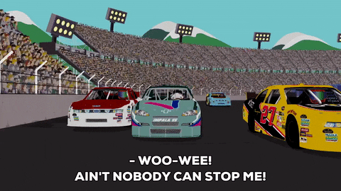 racing speeding GIF by South Park 