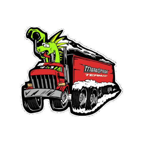 MotoOption giphygifmaker monster semi dirt bike Sticker