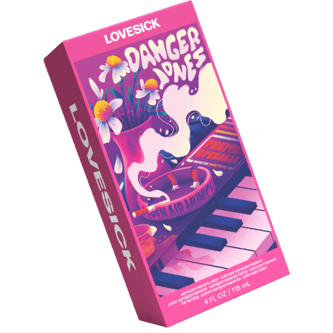 Love Sick Pink Hair Sticker by Danger Jones™