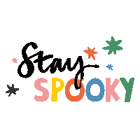 happygoluckydesign halloween zoe wodarz happy go lucky stay spooky Sticker