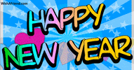 New Year Greetings GIF by wishafriend