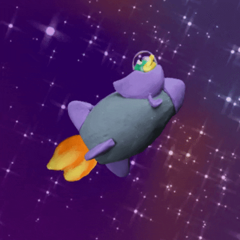 To The Moon Space GIF by Jeremy Fisher