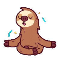 Resting In The Zone Sticker by Sloooths